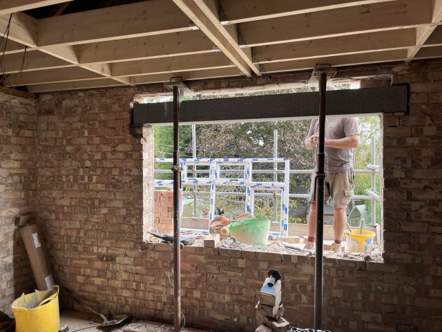 Bunny, brickwork & ceiling repair. Room renovation