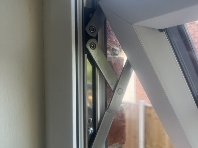 Window hinge replacement for a customer