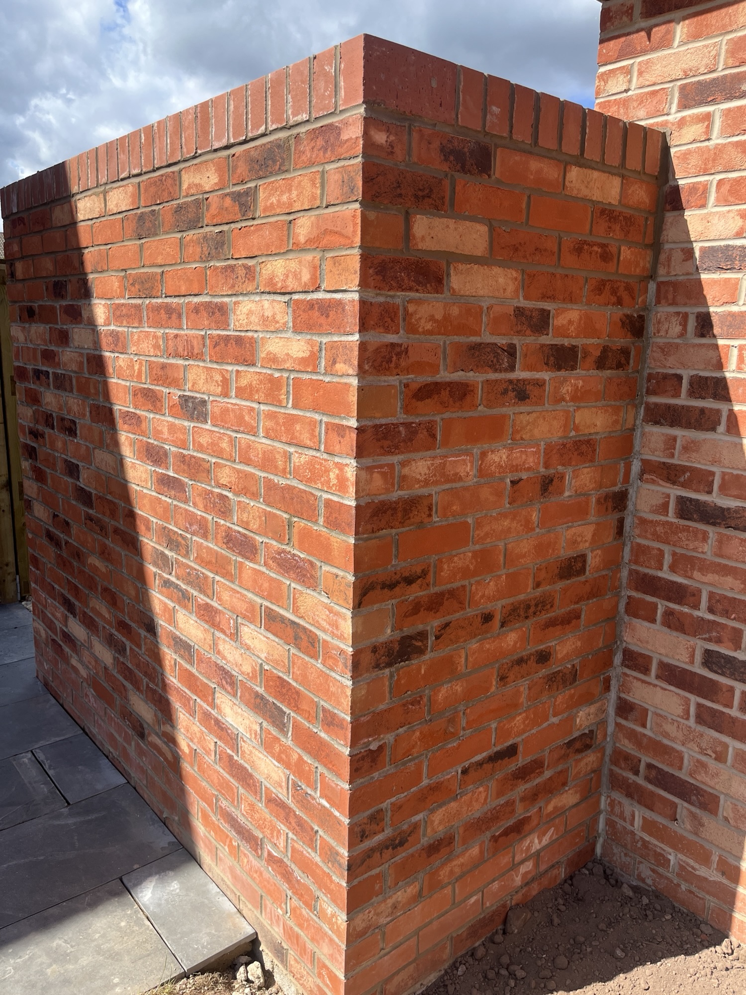 Small brick wall sections.