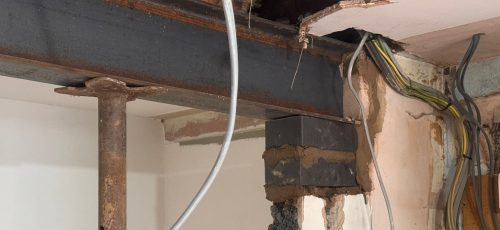 Opening up kitchen with steel (RSJ) beams in Selston, Nottinghamshire